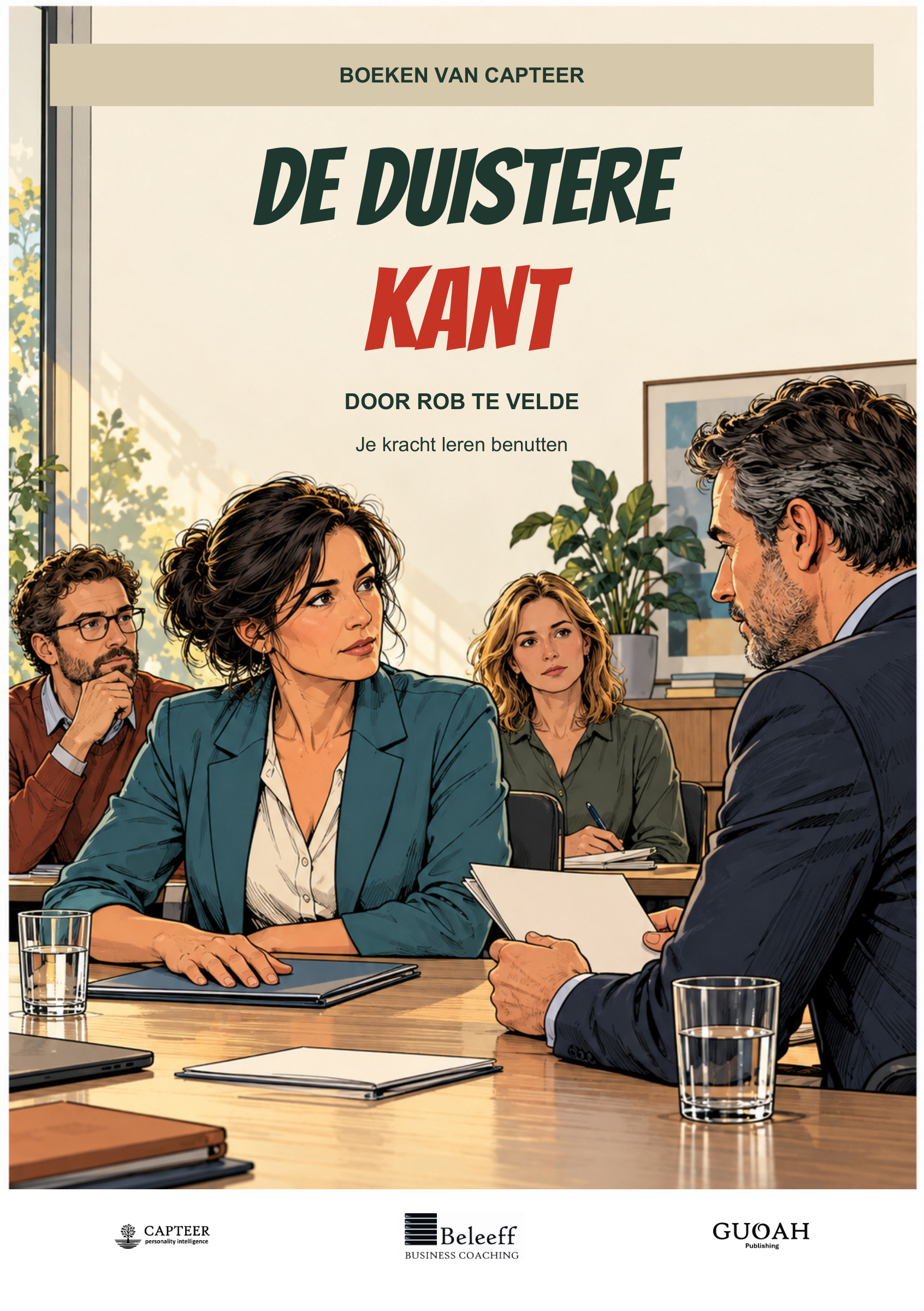 Omslag van De duistere kant: een vrouw stelt rustig een grens in een gesprek.